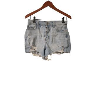 Hollister‎ High Rise Vintage Shorts 4" Inseam Light Wash Junior Size 7 28 Waist